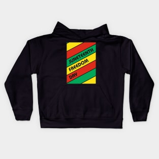 1865 Juneteenth Freedom Day Colors Green Red Yellow Holiday Kids Hoodie